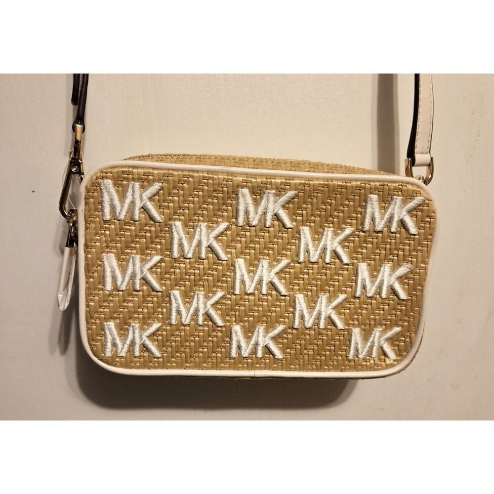 NWT - Michael Kors Straw Python Kenly Camera Capsule Crossbody